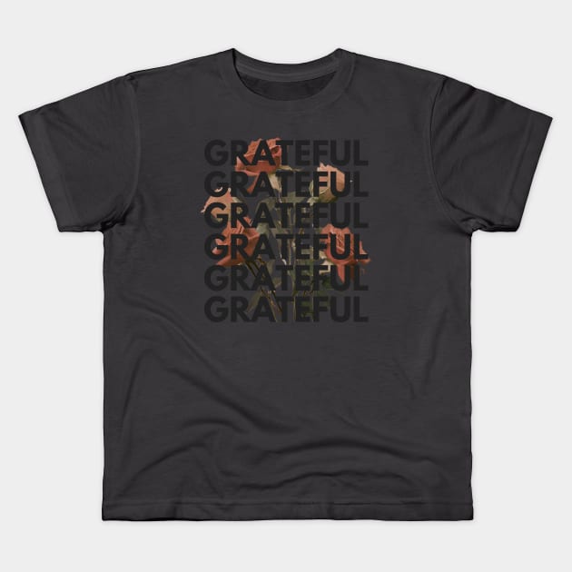 Grateful Roses Kids T-Shirt by Xie